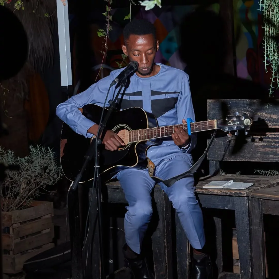 do poetry, spoken word and live music performance with an acoustic guitar.